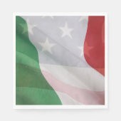 vlaggen van Italië en de VS Servet (Voorkant)