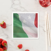 vlaggen van Italië en de VS Servetten (Insitu)