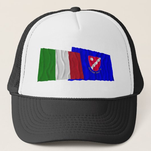 vlaggen van Italië en Molise Trucker Pet (Voorkant)