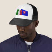 vlaggen van Italië en Molise Trucker Pet (In situ)