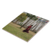 vlaggen van jonge monken en gebedden tegeltje (Zijkant)