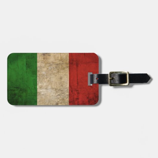 Vlaggen van land met bijzondere druk | Italië Bagagelabel (Voorkant horizontaal)