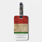 Vlaggen van land met bijzondere druk | Italië Bagagelabel (Achterkant verticaal)