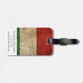 Vlaggen van land met bijzondere druk | Italië Bagagelabel (Achterkant horizontaal)