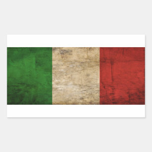 Vlaggen van land met bijzondere druk   Italië Rechthoekige Sticker