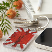 Vlaggen van land met bijzondere druk | Japan Sleutelhanger (Voorkant Rechts)