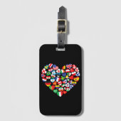 Vlaggen van landen onder internationale vlag bagagelabel (Voorkant (verticaal))