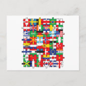 Vlaggen van landen onder internationale vlag briefkaart (Voorkant)