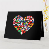 Vlaggen van landen onder internationale vlag kaart (Gele Bloem)