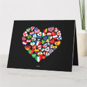 Vlaggen van landen onder internationale vlag kaart (Achterkant)