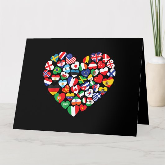 Vlaggen van landen onder internationale vlag kaart (Voorkant)