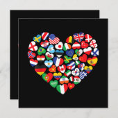 Vlaggen van landen onder internationale vlag kaart (Voorkant / Achterkant)