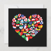 Vlaggen van landen onder internationale vlag kaart (Achterkant)