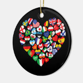 Vlaggen van landen onder internationale vlag keramisch ornament (Links)