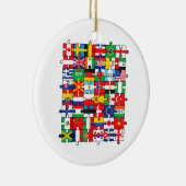 Vlaggen van landen onder internationale vlag keramisch ornament (Rechts)