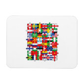 Vlaggen van landen onder internationale vlag magneet (Horizontaal)