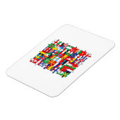 Vlaggen van landen onder internationale vlag magneet (Linkerzijde)