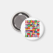 Vlaggen van landen onder internationale vlag magneet (Voorkant / Achterkant)