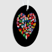 Vlaggen van landen onder internationale vlag ornament (voorkant)