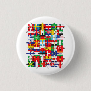 Vlaggen van landen onder internationale vlag ronde button 3,2 cm