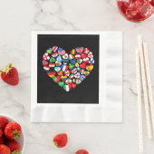 Vlaggen van landen onder internationale vlag servet (Insitu)