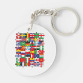 Vlaggen van landen onder internationale vlag sleutelhanger (Achterkant)