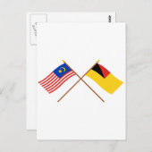 vlaggen van Maleisië en Negeri Sembilan Briefkaart (Voorkant / Achterkant)