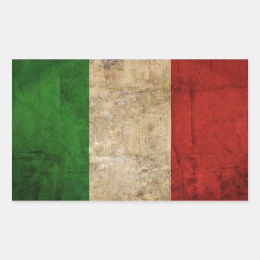 Vlaggen van noodlijdende landen Italië | Rechthoekige Sticker (Voorkant)