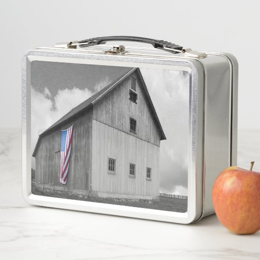 Vlaggen van onze boeren - Barn met Amerikaanse vla (In situ)