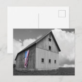 Vlaggen van onze boeren - Barn met Amerikaanse vla Briefkaart (Voorkant / Achterkant)