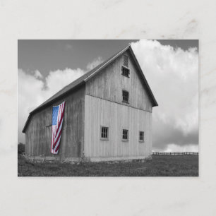 Vlaggen van onze boeren - Barn met Amerikaanse vla Briefkaart