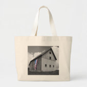 Vlaggen van onze boeren - Barn met Amerikaanse vla Grote Tote Bag (Voorkant)