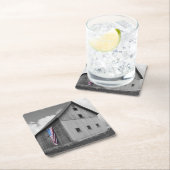 Vlaggen van onze boeren - Barn met Amerikaanse vla Kartonnen Onderzetters (Insitu)