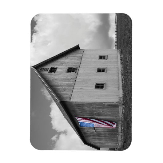 Vlaggen van onze boeren - Barn met Amerikaanse vla Magneet (Verticaal)