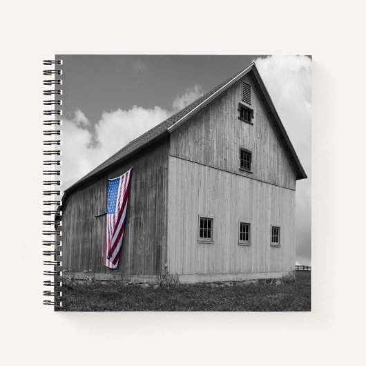 Vlaggen van onze boeren - Barn met Amerikaanse vla Notitieboek (Voorkant)