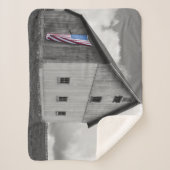 Vlaggen van onze boeren - Barn met Amerikaanse vla Sherpa Deken (Voorkant)
