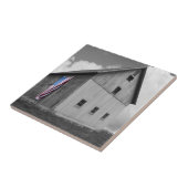 Vlaggen van onze boeren - Barn met Amerikaanse vla Tegeltje (Zijkant)