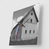 Vlaggen van onze boeren - Barn met Amerikaanse vla Vierkante Klok (Hoek)