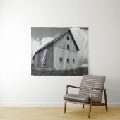 Vlaggen van onze boeren - Barn met Amerikaanse vla Wandkleed (In Situ (horizontaal))