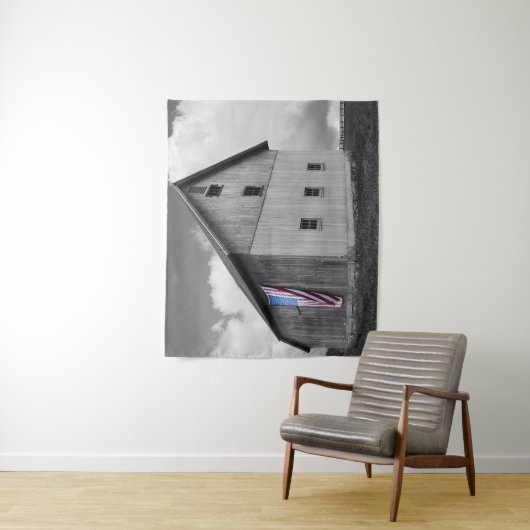 Vlaggen van onze boeren - Barn met Amerikaanse vla Wandkleed (In situ)