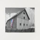 Vlaggen van onze boeren - Barn met Amerikaanse vla Wandkleed (Voorkant (horizontaal))