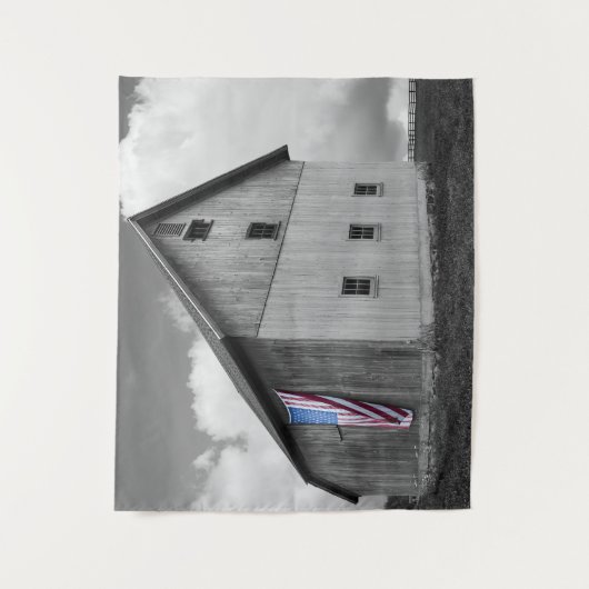 Vlaggen van onze boeren - Barn met Amerikaanse vla Wandkleed (Voorkant)