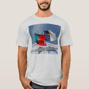 vlaggen van Portugal en de Azoren T-shirt