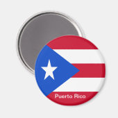 Vlaggen van Puerto Rico Magneet (Voorkant / Achterkant)