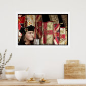 vlaggen van Richard III en Leicester Cathedral Poster (Keuken)