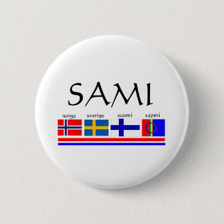 vlaggen van Sami en Scandinavië Ronde Button 5,7 Cm