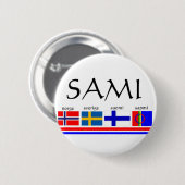 vlaggen van Sami en Scandinavië Ronde Button 5,7 Cm (Voorkant /achterkant)