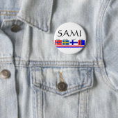 vlaggen van Sami en Scandinavië Ronde Button 5,7 Cm (In situ)