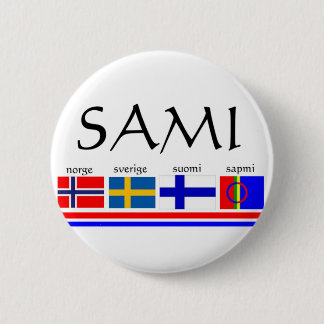 vlaggen van Sami en Scandinavië Ronde Button 5,7 Cm
