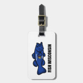 Vlaggen van visvisviskregel bagagelabel (Voorkant verticaal)